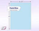 8-1/2 x 11" Letter, 67 Lb. Cover Card Stock, Pastel Blue