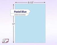 8-1/2 x 11" Letter, 67 Lb. Cover Card Stock, Pastel Blue