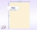 8-1/2 x 11" Letter, 67 Lb. Cover Card Stock, Ivory