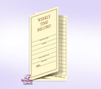 Pocket Size Weekly Time Cards, 8 x 5", Manila
