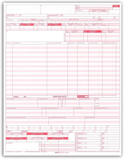 UB-04 CMS 1450 Institutional Health Insurance Claim Form