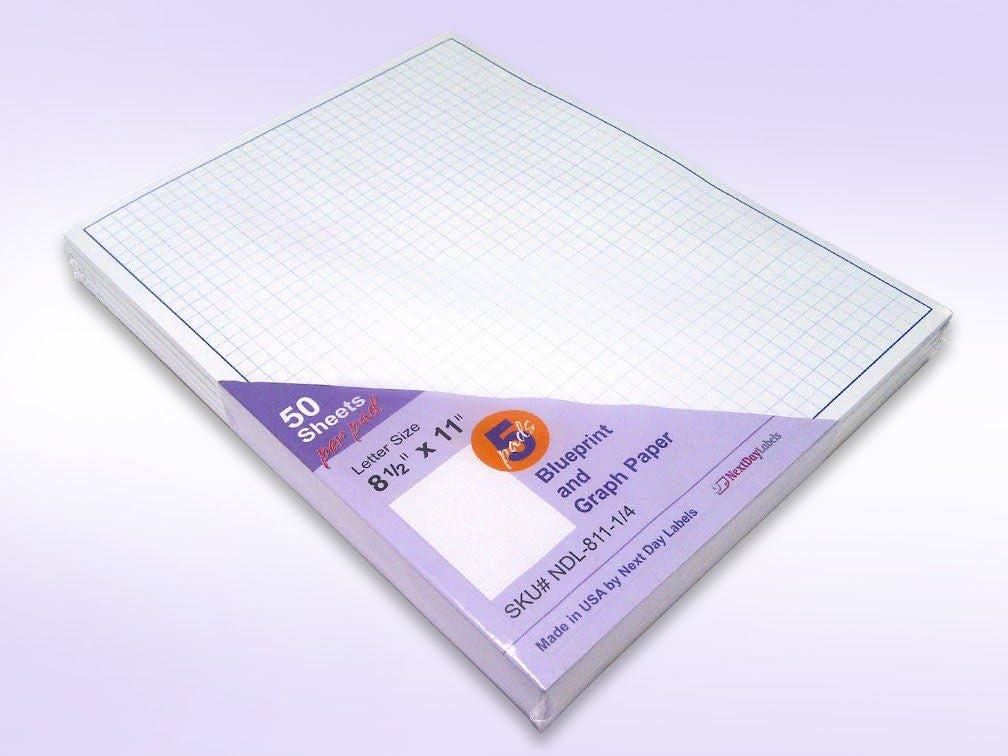 8-1/2 x 11" Quadrille Graph Paper Pad