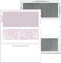 8 1/2″ x 11″ Pressure Seal Security Check Form with Maroon Void, Z Fold