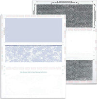 8 1/2″ x 11″ Pressure Seal Security Check Form with Blue Void, Z Fold