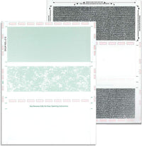 8 1/2″ x 11″ Pressure Seal Security Check Form with Green Void, Z Fold