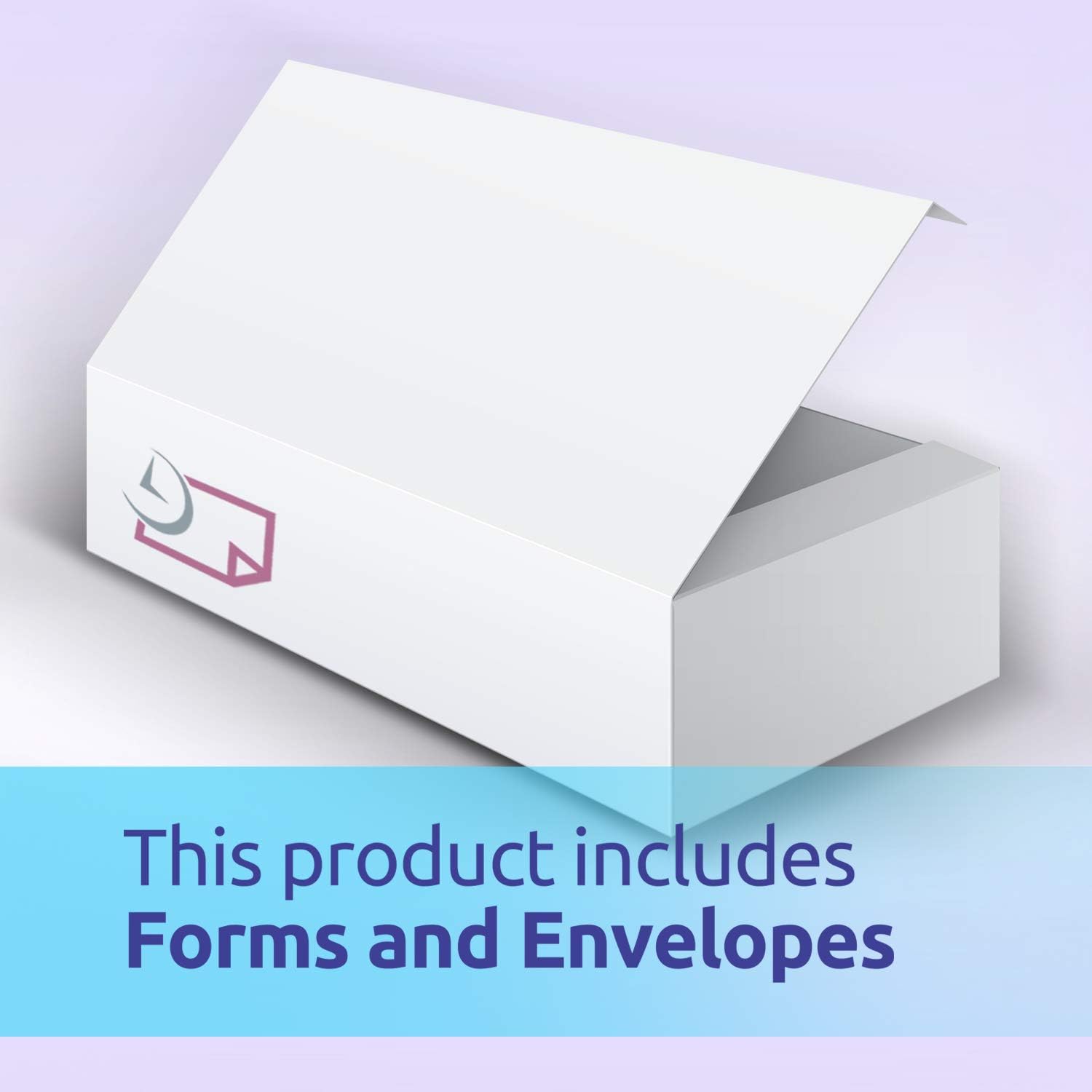 W-2 and 1099-R Forms Blank Paper 4-Up Version "Instructions on Back" for Laser and Ink Jet Printer (100 Forms & Self Seal Envelopes)