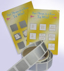 1" x 1" Silver Square Scratch Off  Label Stickers