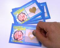 1-1/4" Heart Shape  Gold Scratch Off  Label Stickers