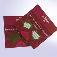 1-1/4" Heart Shape  Gold Scratch Off  Label Stickers