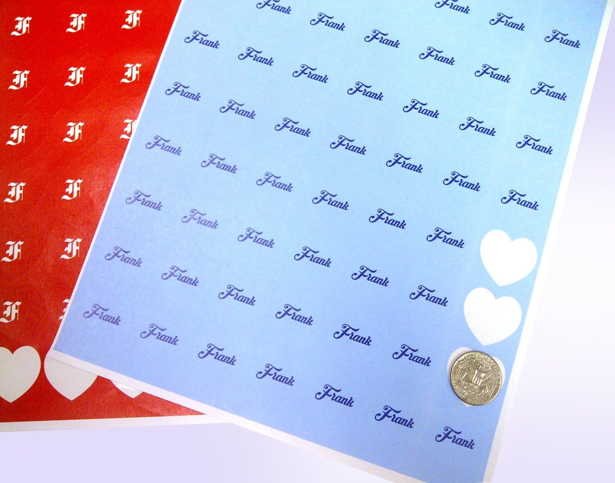 8-1/2" x 11" 63 Labels per Sheet 1" Hearts