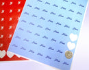 8-1/2" x 11" 63 Labels per Sheet 1" Hearts
