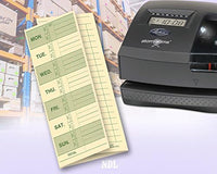 Weekly Time Card, Tag Stock, 10 3/8 X 7 3/4"