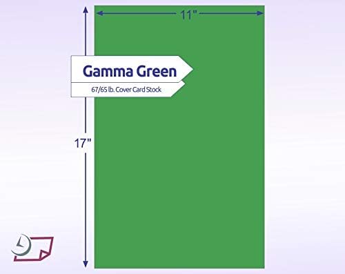 8-1/2 x 11" Letter, 67 Lb. Cover Card Stock, Gamma Green