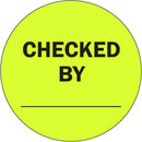 2" Inventory Control/Date 500 Permanent Labels Yellow “Checked by” Labels  3" Core