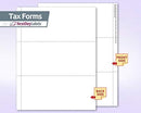 2025 3 UP Laser W-2 Forms, Employee Copy, Horizontal Format (100 Blank Sheets & Envelopes)