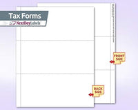 2025 3 UP Laser W-2 Forms, Employee Copy, Horizontal Format (100 Blank Sheets & Envelopes)