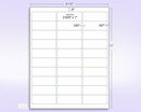 8-1/2" x 11" Orange Fluorescent 30 Labels per Sheet 1" x 2-5/8"