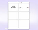 8-1/2" x 11" Pink Fluorescent 6 Labels per Sheet 4 x 3-1/3