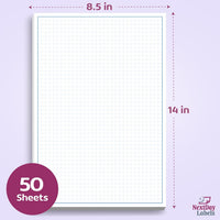 8-1/2 x 14" Quadrille Graph Paper