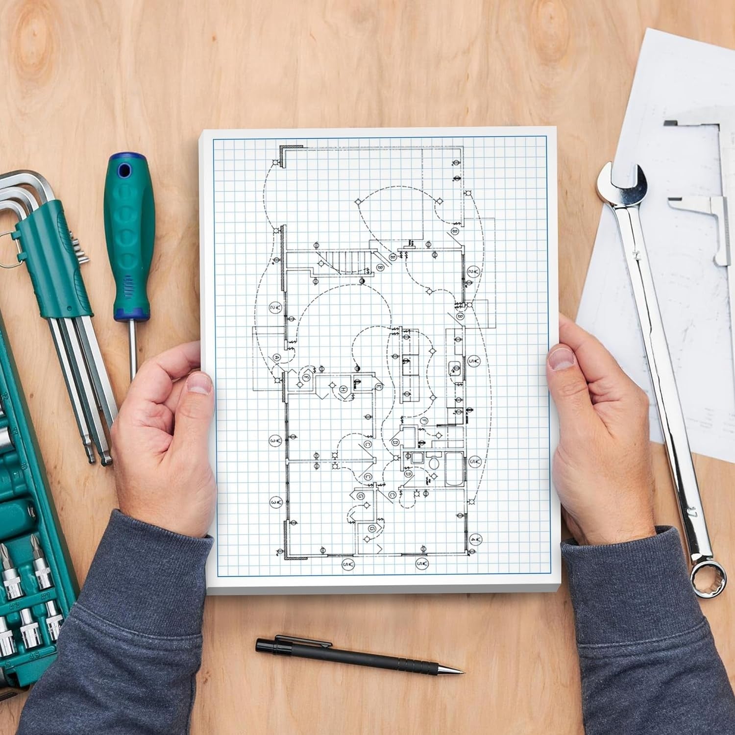 8-1/2 x 14" Quadrille Graph Paper Pad