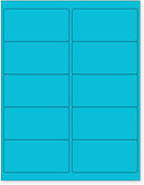 8-1/2" x 11" Blue Fluorescent 10 Labels per Sheet 4 x 2