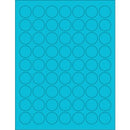 8-1/2" x 11" Blue Fluorescent 63 Labels per Sheet 1" Round