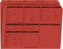 Real Estate Listing Folder, Right Panel List, Letter Size, Red