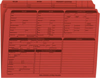 Real Estate Listing Folder, Right Panel List, Letter Size, Red