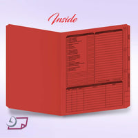 Real Estate Folder Right Panel List Letter Size, Red