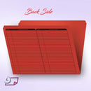 Real Estate Listing Folder, Right Panel List, Letter Size, Red