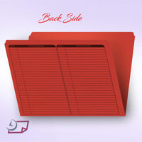 Real Estate Listing Folder, Right Panel List, Letter Size, Red