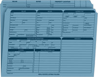 Real Estate Listing Folder, Right Panel List, Letter Size, Blue