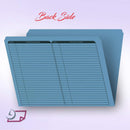 Real Estate Listing Folder, Right Panel List, Letter Size, Blue