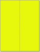 8-1/2" x 11" Fluorescent Yellow 2 Labels per Sheet 4-1/4" x 11"