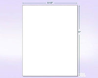 8-1/2" x 11" Fluorescent Pink Labels, 1 Label per Sheet, 8-1/2" x 11"