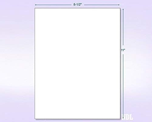 8-1/2" x 11" Fluorescent Pink Labels, 1 Label per Sheet, 8-1/2" x 11"