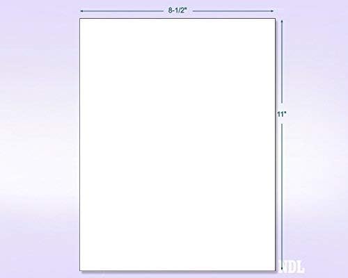 8-1/2" x 11" Pink Fluorescent 1 Label per Sheet 8.5 x 11