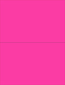 8-1/2" x 11" Fluorescent Pink 2 Labels per Sheet 8-1/2" x 5-1/2"