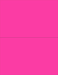 8-1/2" x 11" Fluorescent Pink 2 Labels per Sheet 8-1/2" x 5-1/2"
