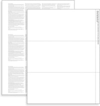 2025 3-Up W-2 Tax Forms (100 Sheets & Self Seal Envelopes) for Laser or Inkjet, Instructions Printed on The Back.