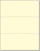 8-1/2 x 11" 20# Canary Paper 2 Horizontal Perforations @ 3-2/3 & 7-1/3 from bottom