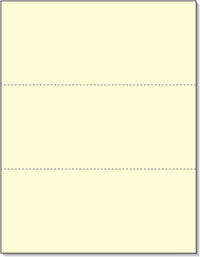 8-1/2 x 11" 20# Canary Paper 2 Horizontal Perforations @ 3-2/3 & 7-1/3 from bottom