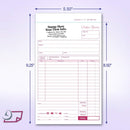 5-1/2 x 8-1/2" Order Forms, 2 Part Carbonless, White & Canary