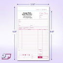 5-1/2 x 8-1/2 Carbonless 2 Part Order Forms, Bound Wraparound Cover, White/Canary, 50 Sets per Book.