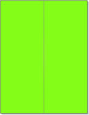 8-1/2" x 11" Fluorescent Green 2 Labels per Sheet 4-1/4" x 11''