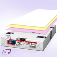 8-1/2 x 11" NCR Laser Carbonless 3 Part Paper