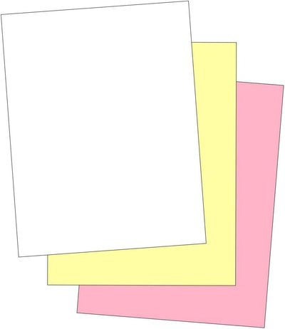 8-1/2 x 11" NCR Laser Carbonless 3 Part Paper