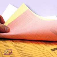 8-1/2 x 11" Laser Carbonless 4 Part Paper