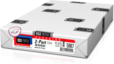 8-1/2 x 11" Laser Carbonless 2 Part Paper