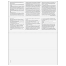 4-Up Blank W-2 Form - 3 Horizontal Perforations with Employee Instructions